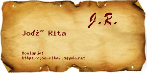 Joó Rita névjegykártya